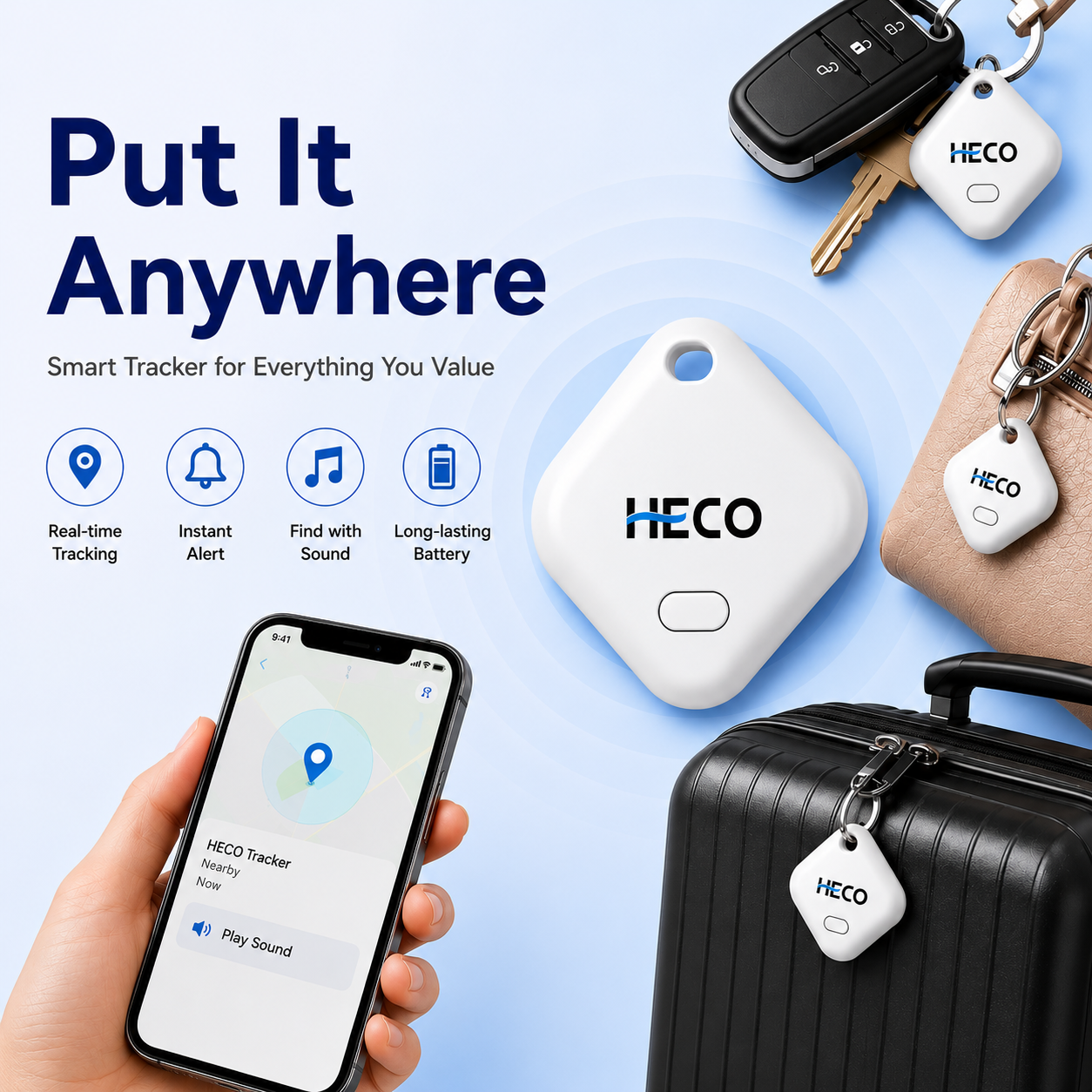 Heco Smart Find with IOS & Android