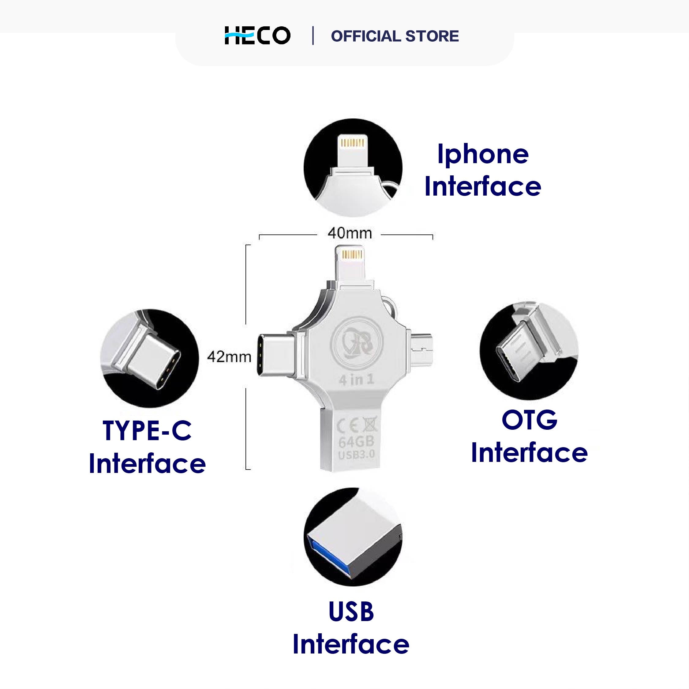 Heco 4 In 1 Flash U Disk USB 3.0