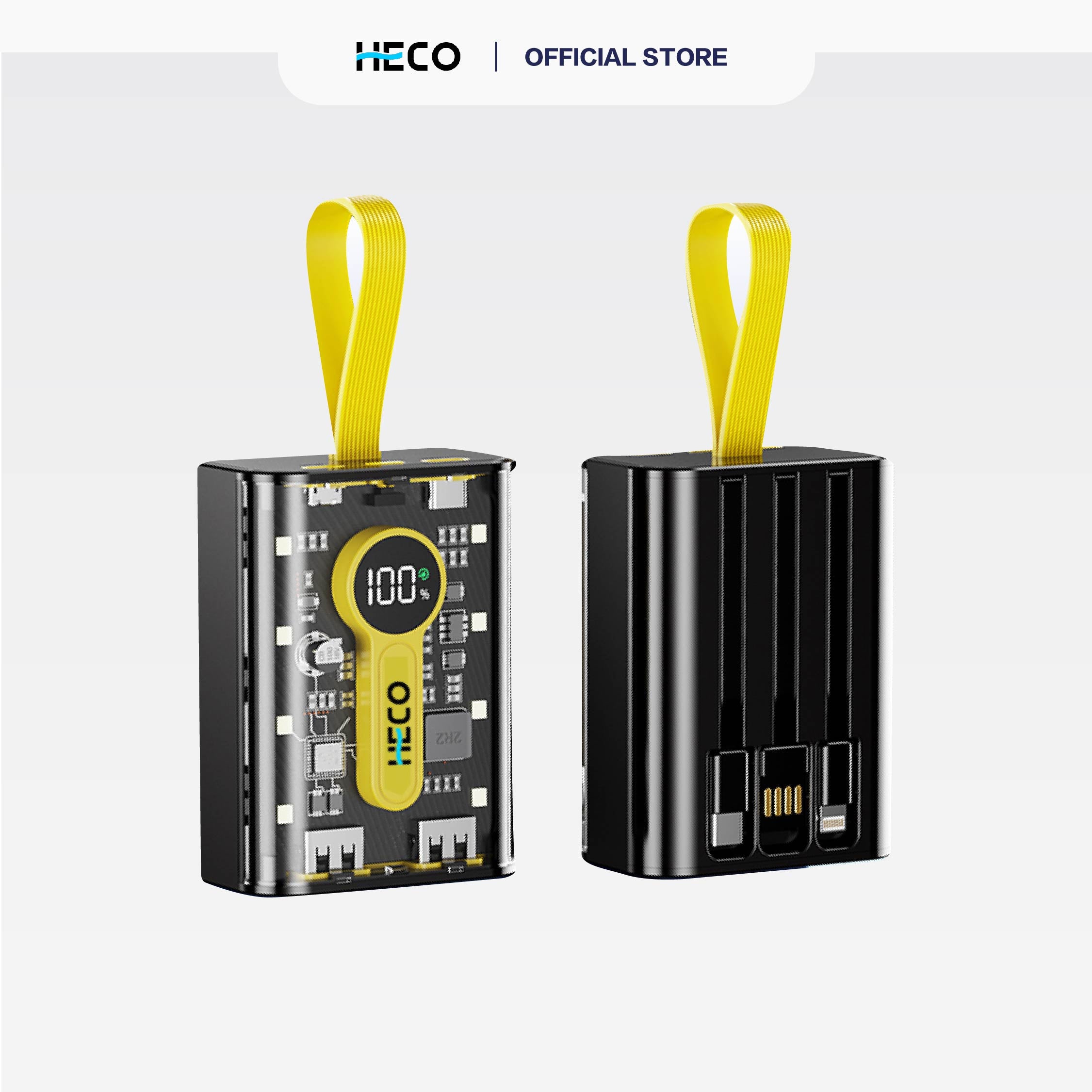 Heco Fast Charge Powerbank With Light 10000mah