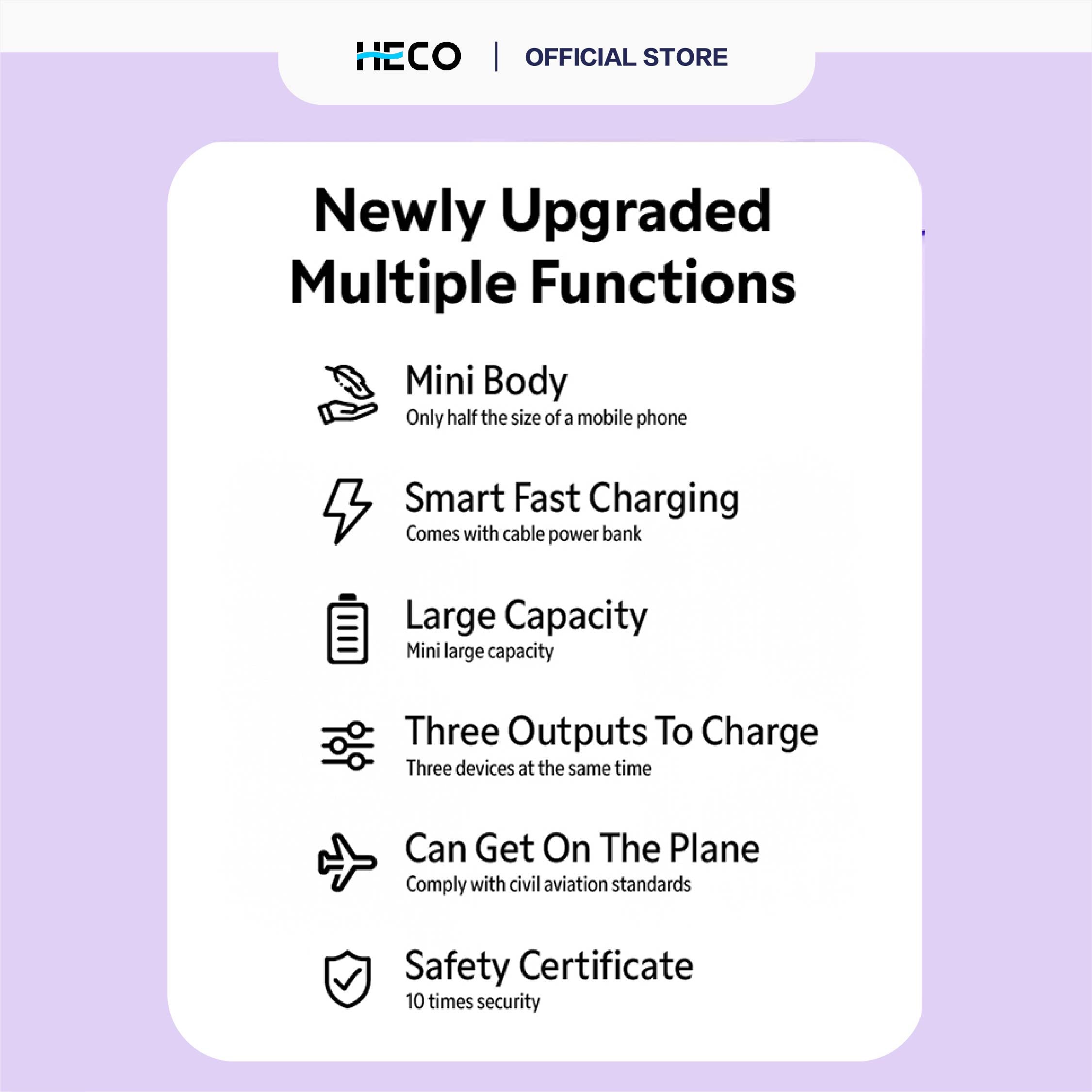Heco Mini Capsule Powerbank 5000mah