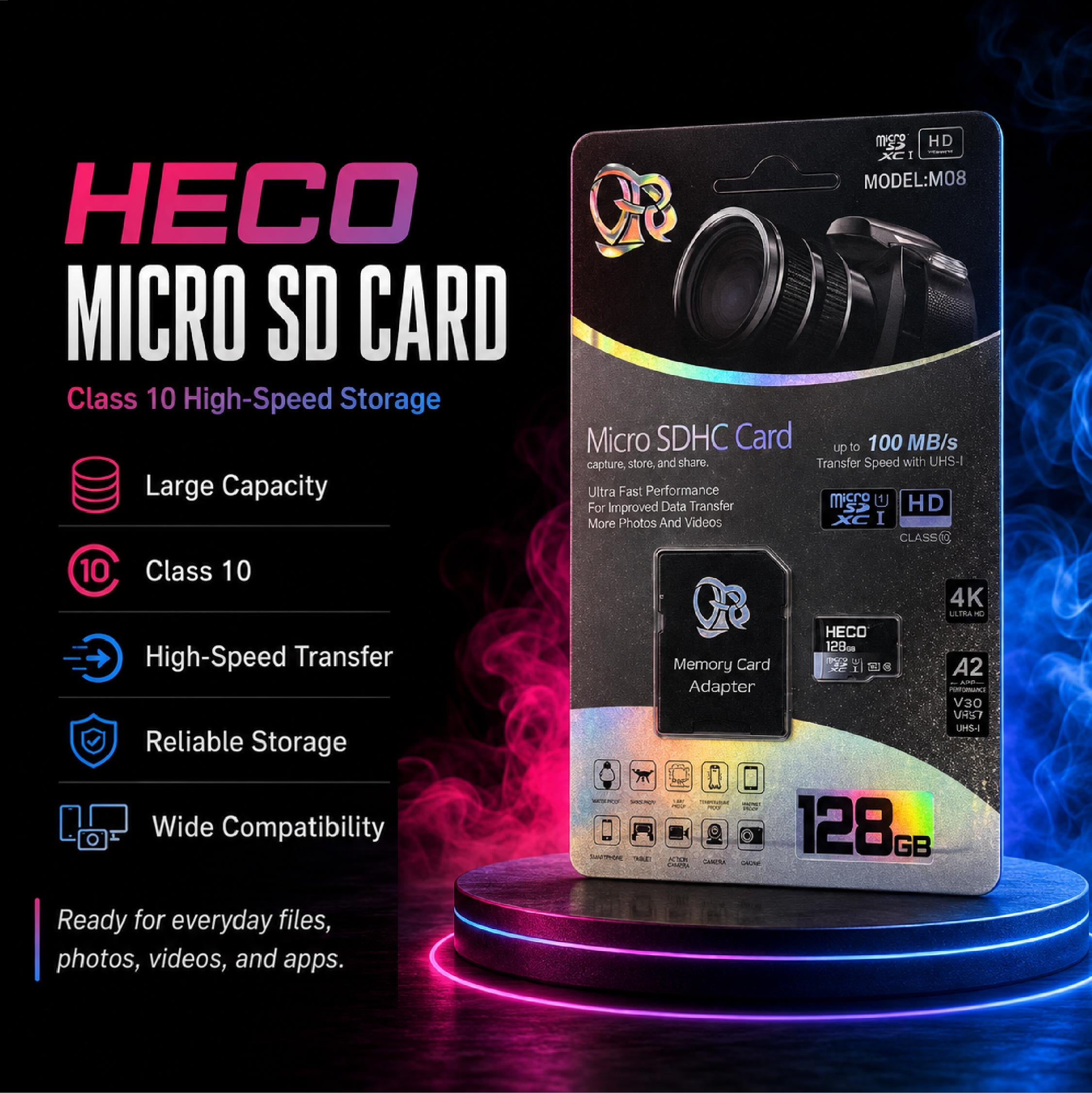 Heco 128GB Micro SD Card|Class 10 - DCTB