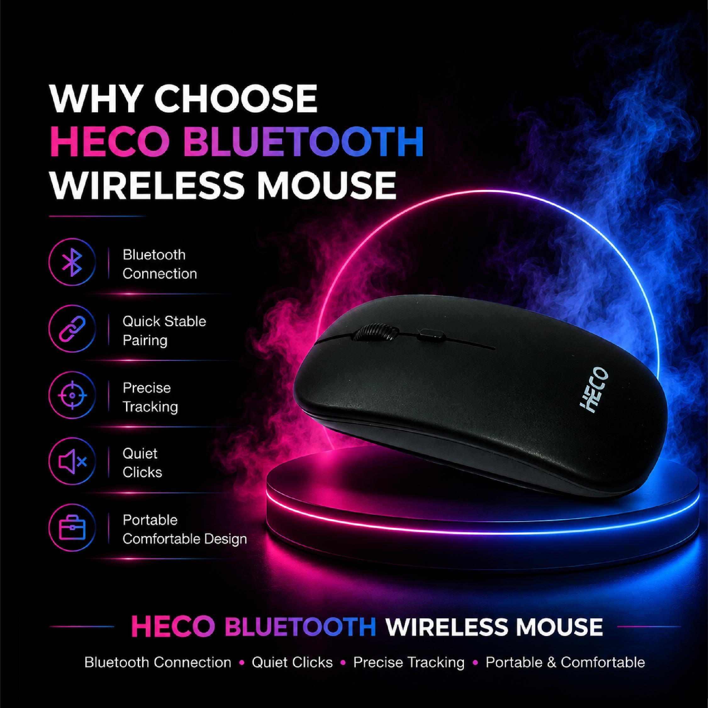Heco Bluetooth Wireless Mouse - DCTB