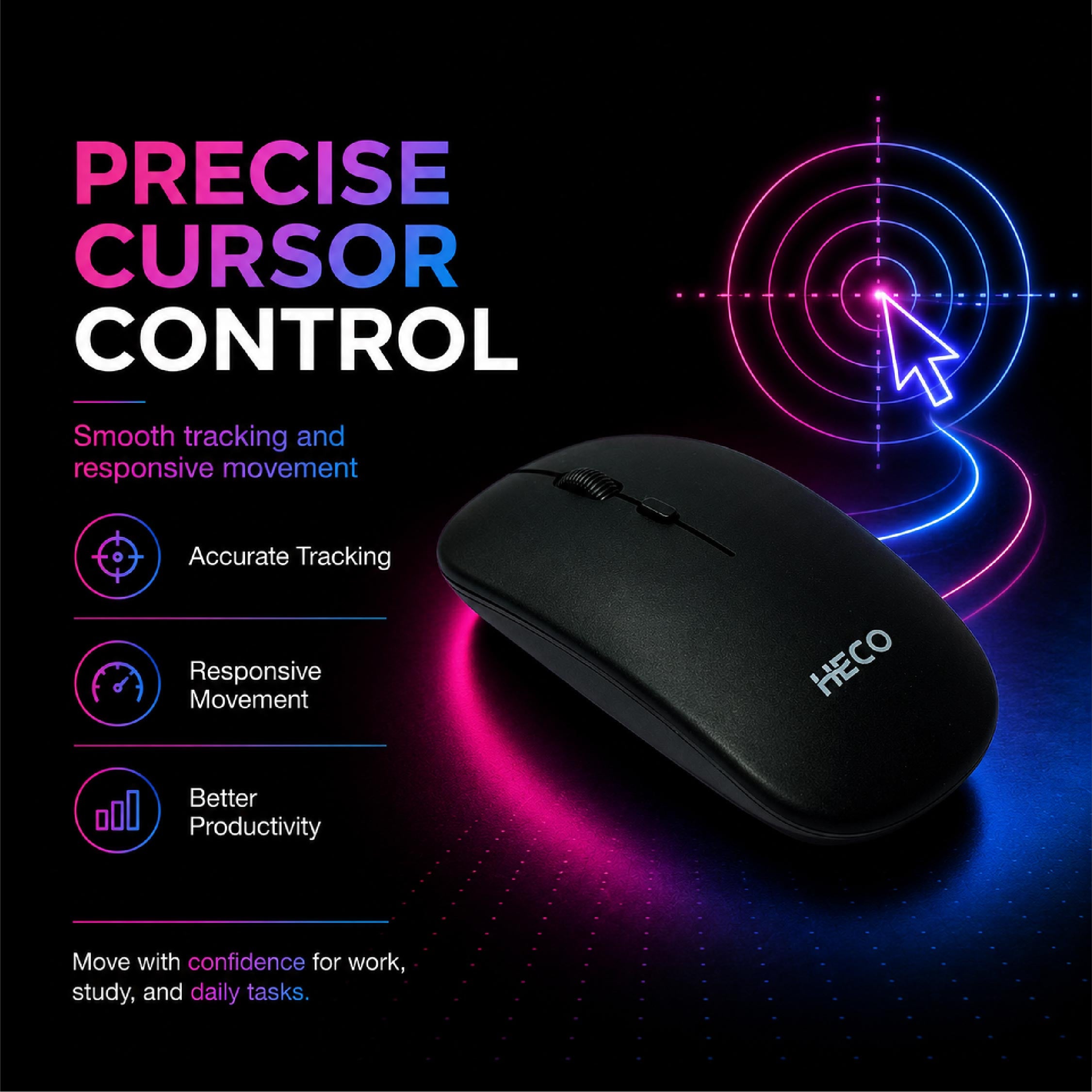 Heco Bluetooth Wireless Mouse - DCTB