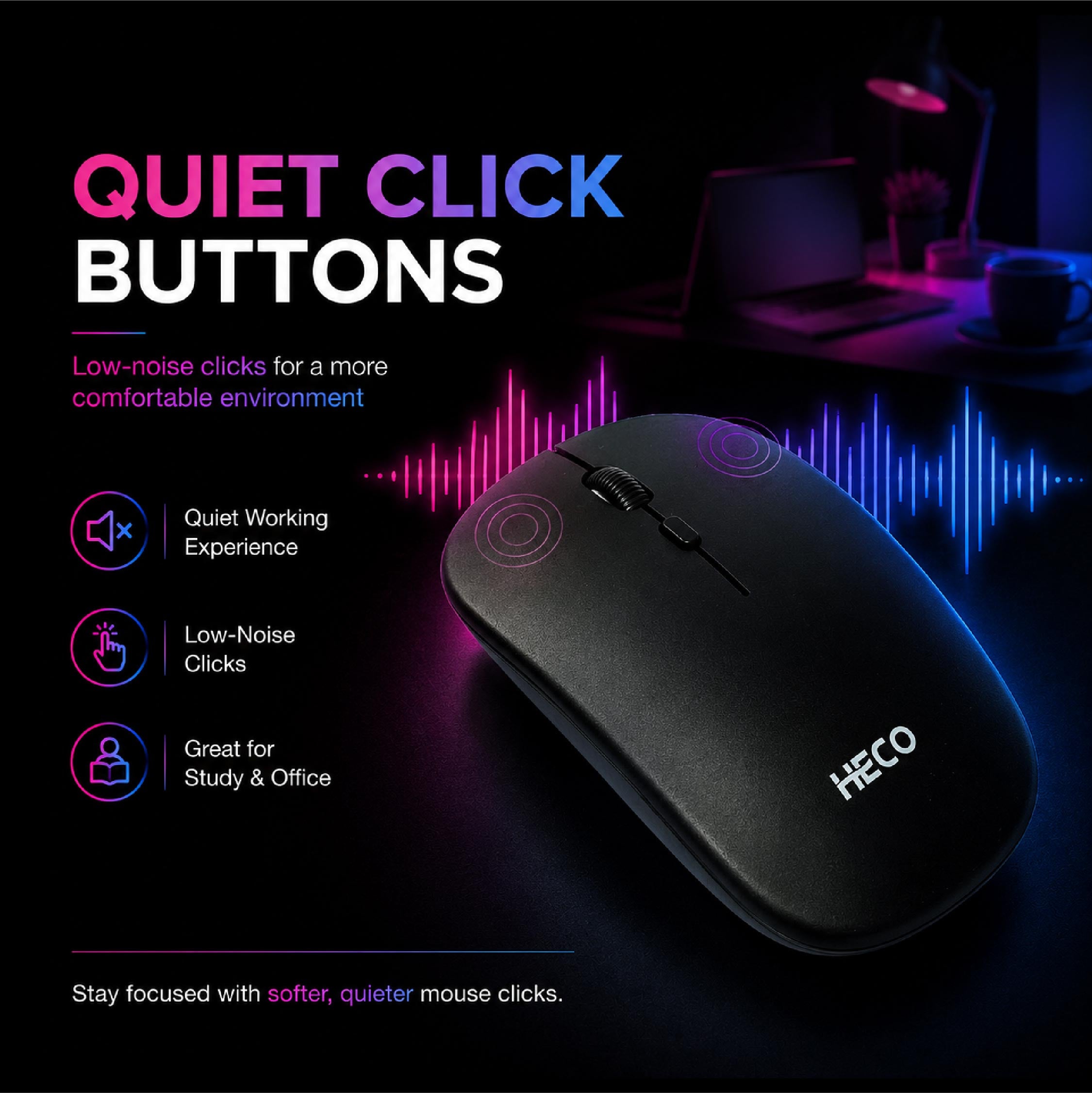 Heco Bluetooth Wireless Mouse - DCTB