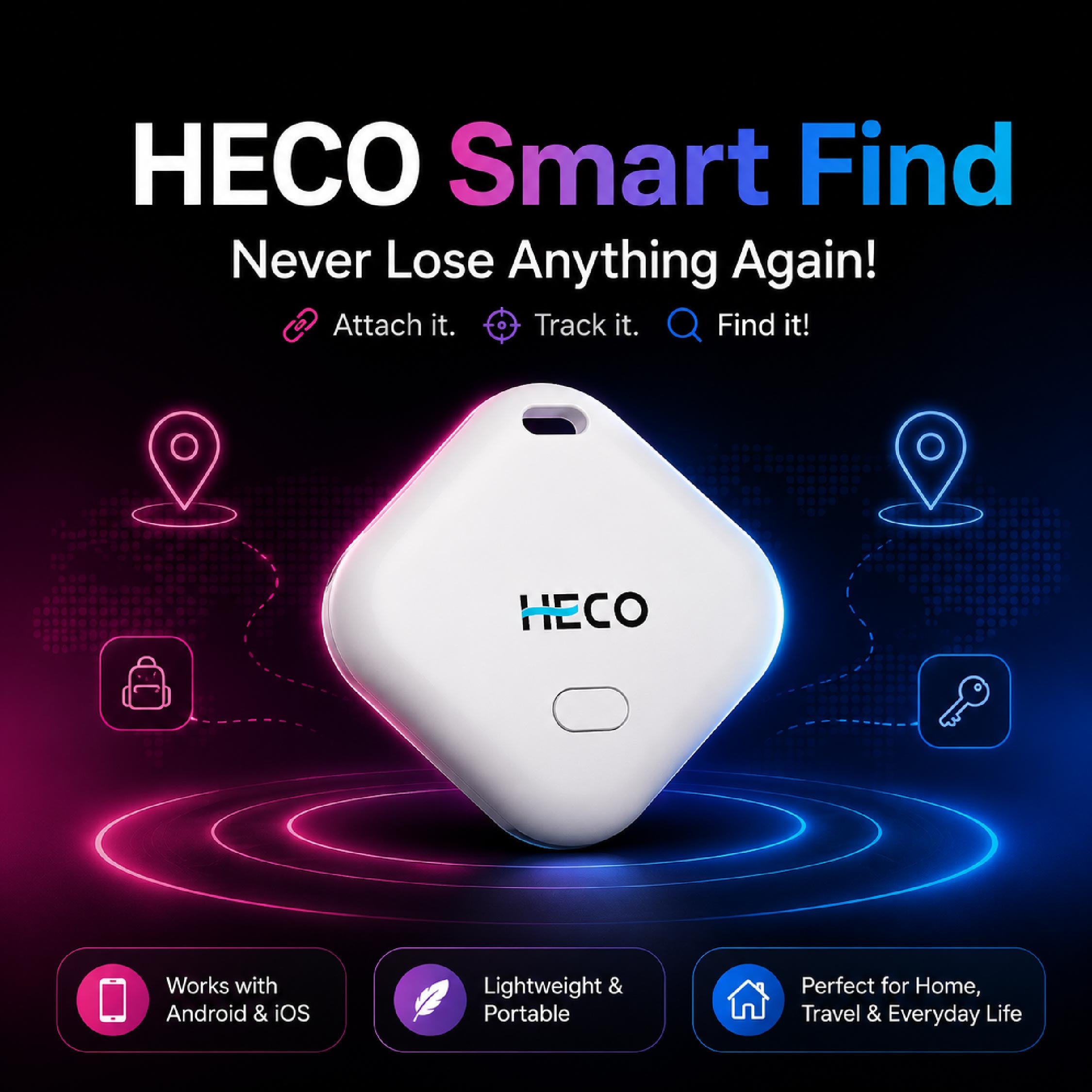 Heco Smart Find with IOS & Android - DCTB