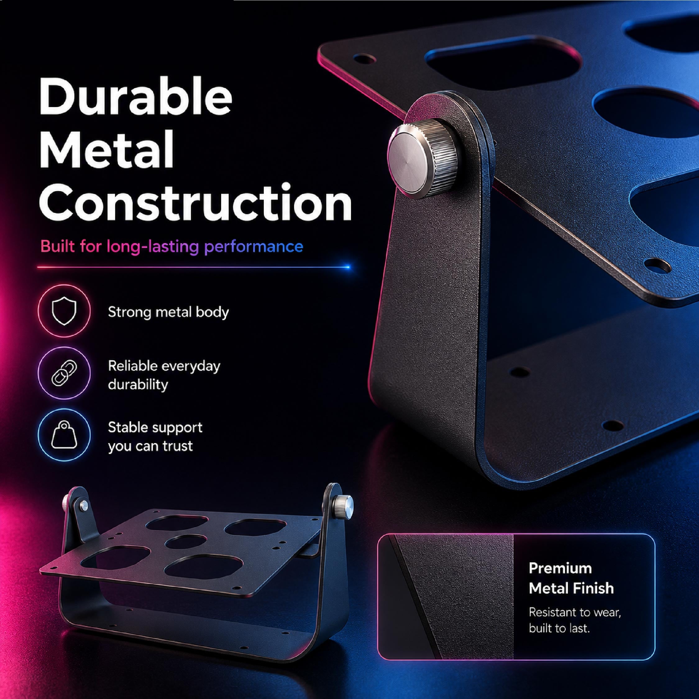 Heco Tilt-Adjustable Metal Projector Stand - DCTB