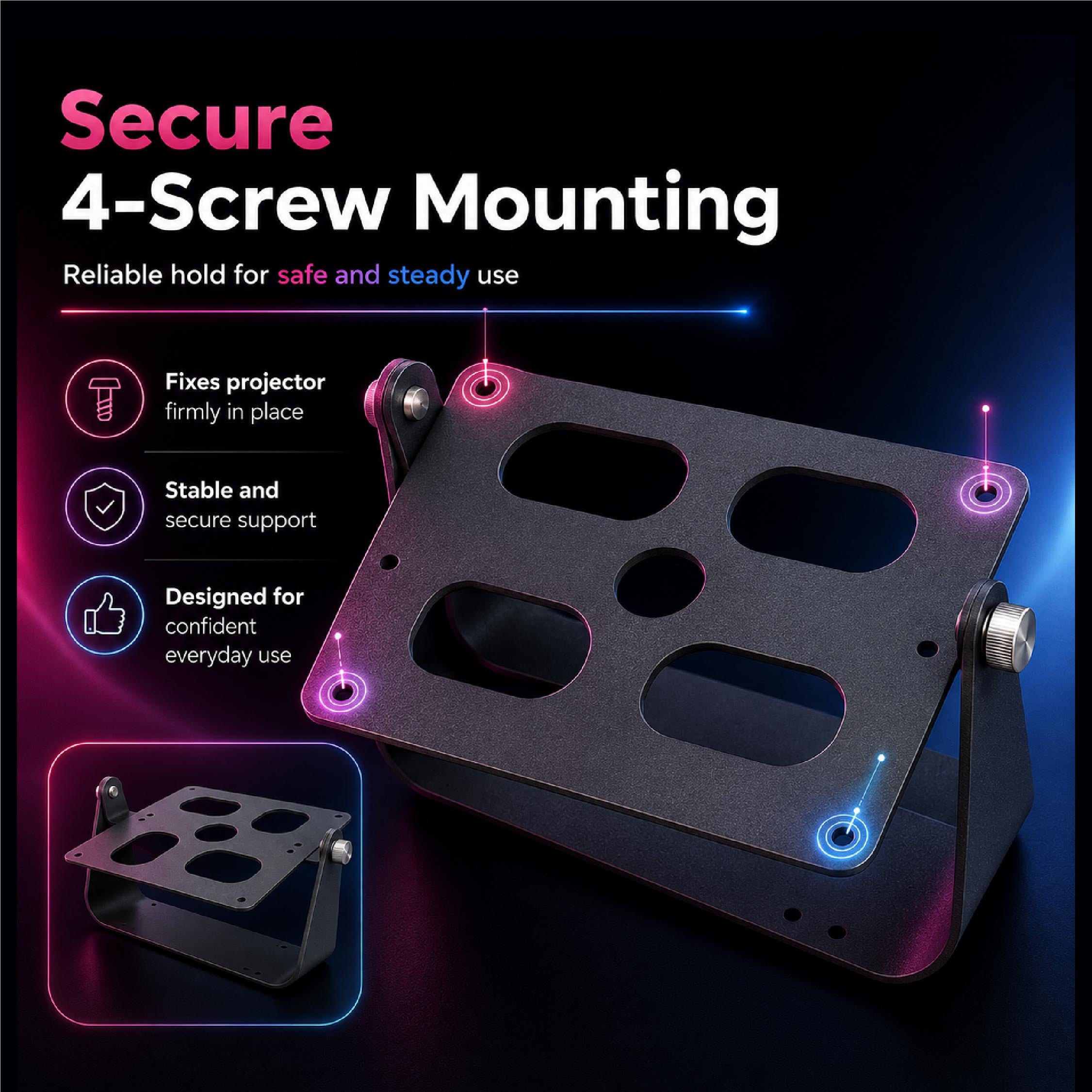Heco Tilt-Adjustable Metal Projector Stand - DCTB