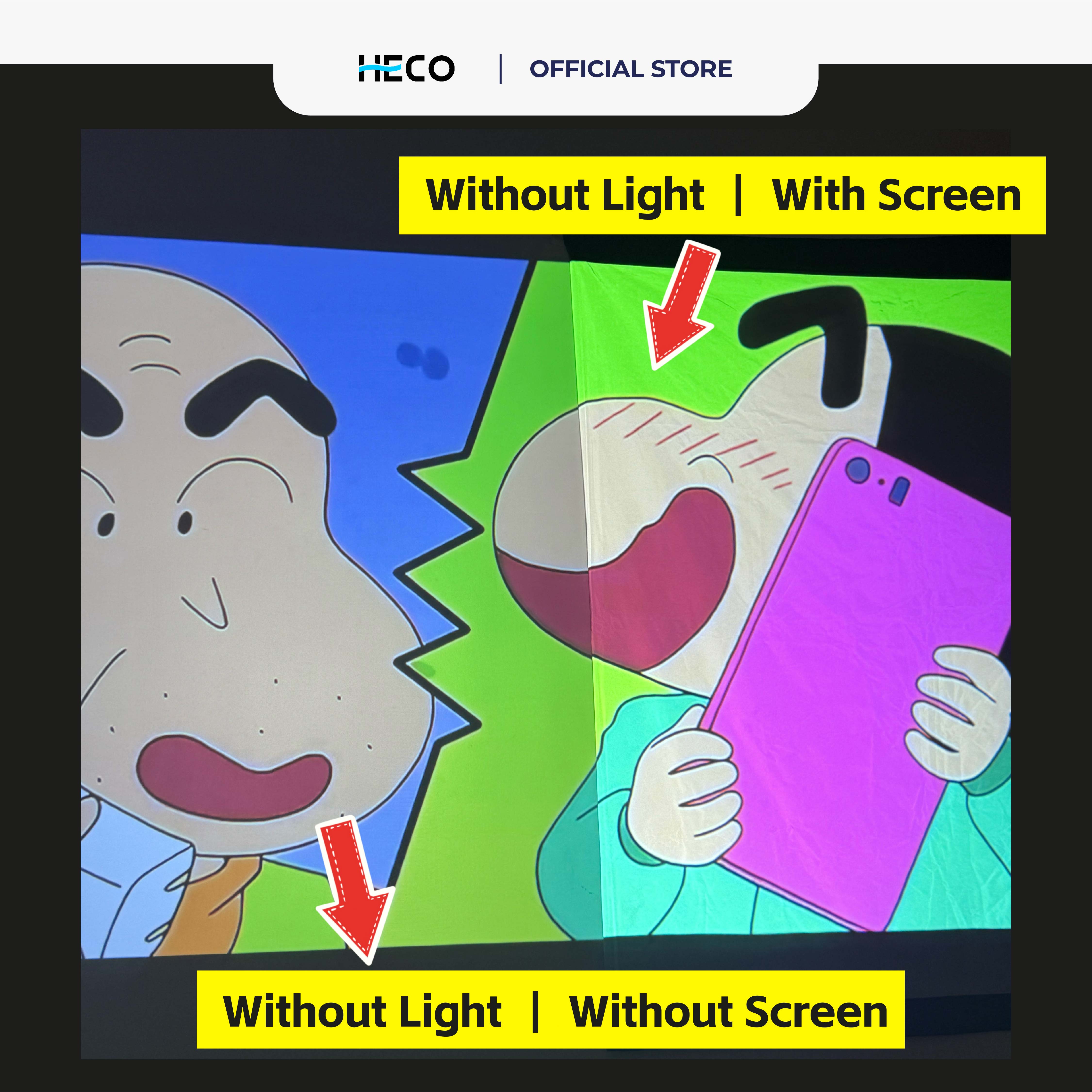 Heco 100” Inch Anti-Light Grey Projector Screen - DCTB