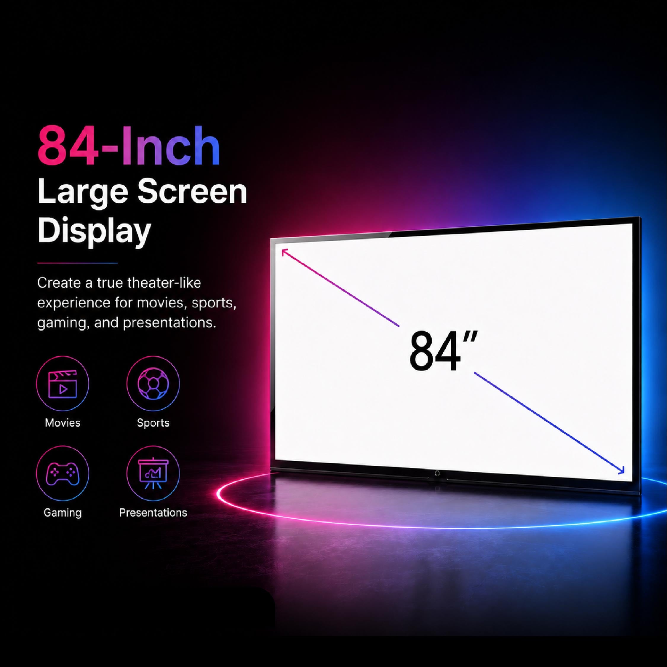 Heco 84” Inch Cinema-Grade Nano Anti-Light Screen - DCTB