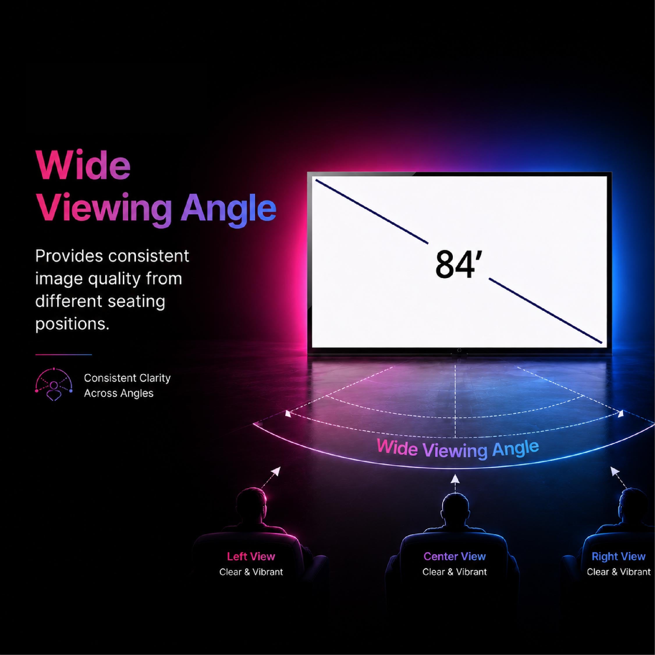 Heco 84” Inch Cinema-Grade Nano Anti-Light Screen - DCTB