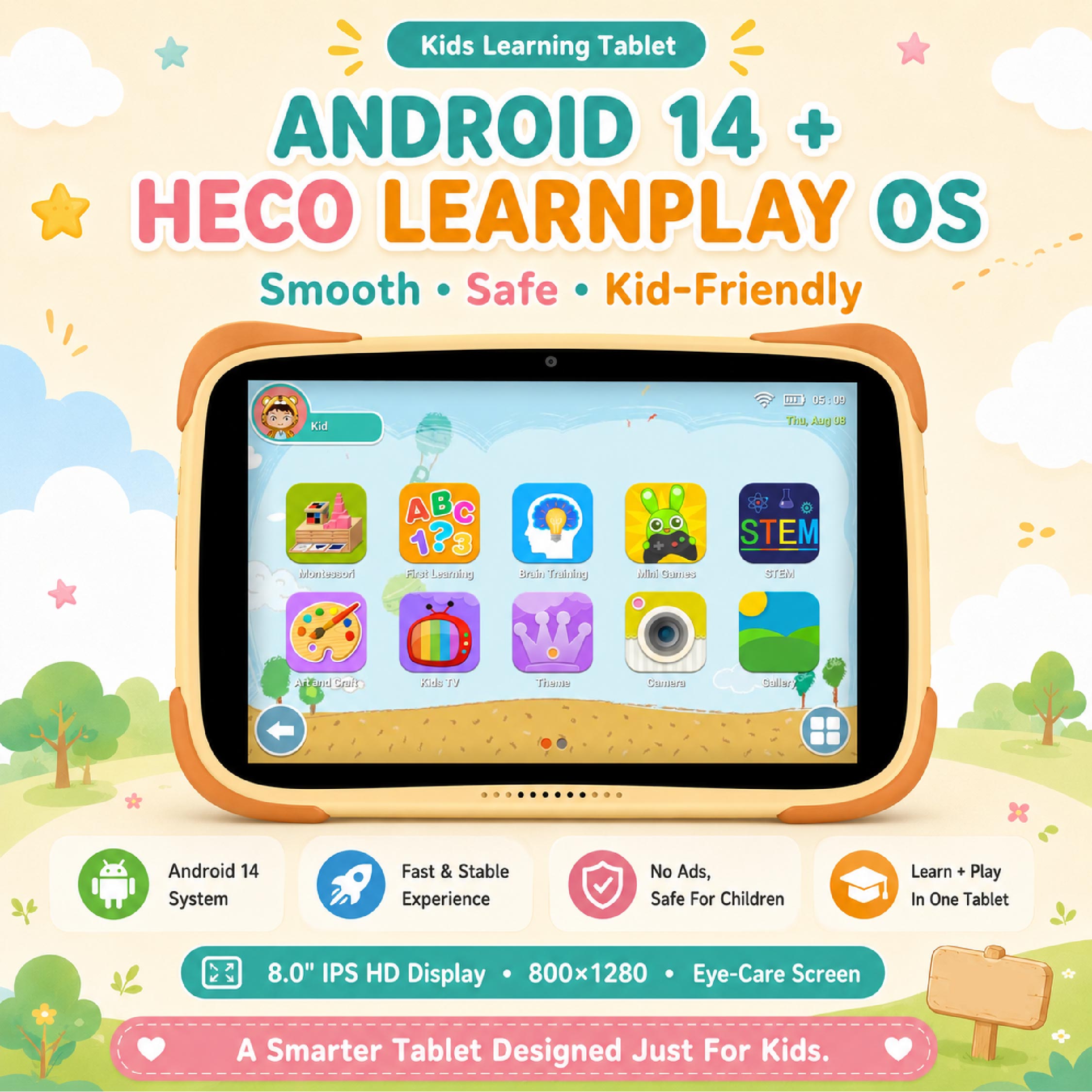 Heco Kiddo Pad K2 - Kids Tablet - DCTB