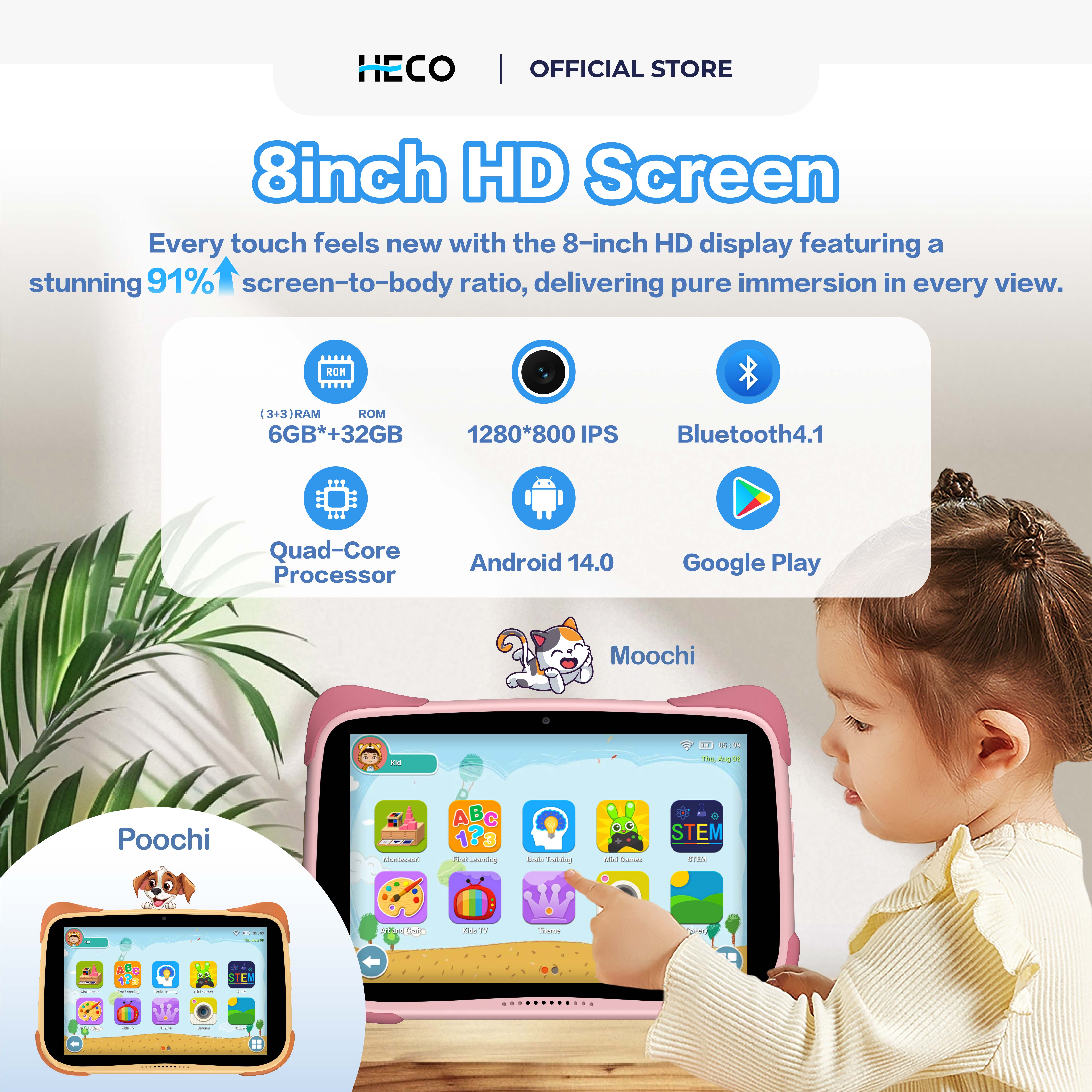 Heco Kiddo Pad K1 - Kids Tablet - DCTB