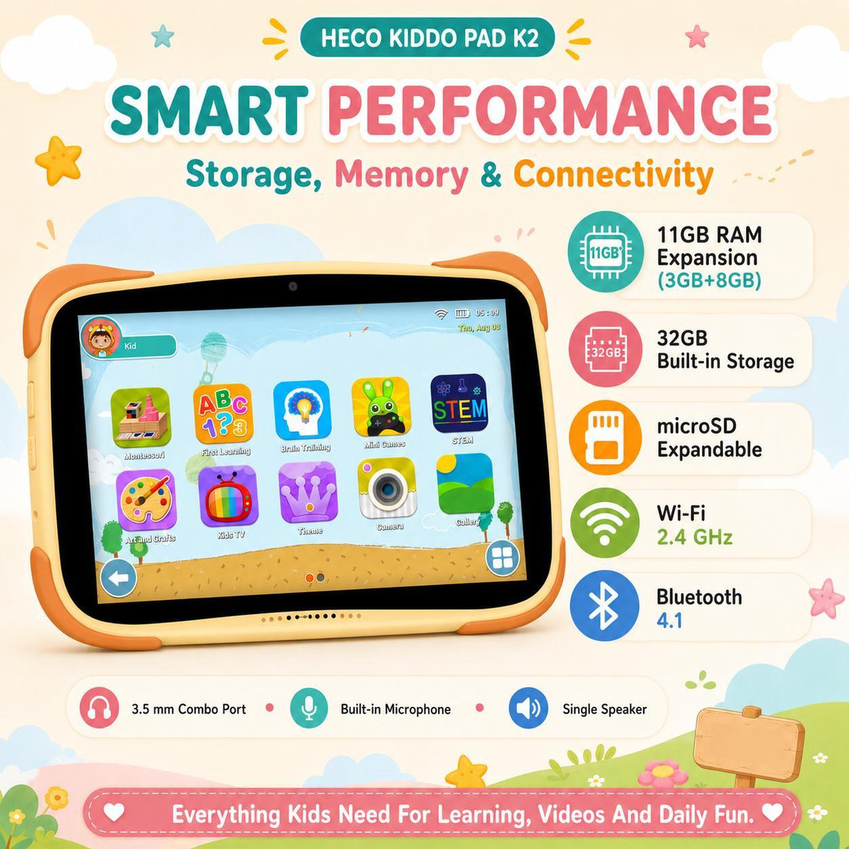 Heco Kiddo Pad K2 - Kids Tablet