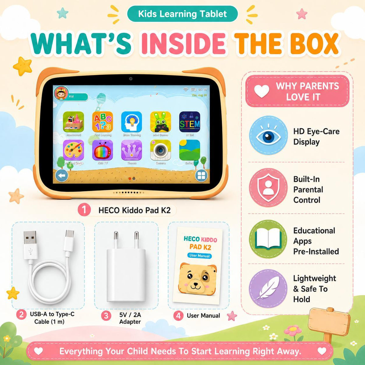Heco Kiddo Pad K2 - Kids Tablet