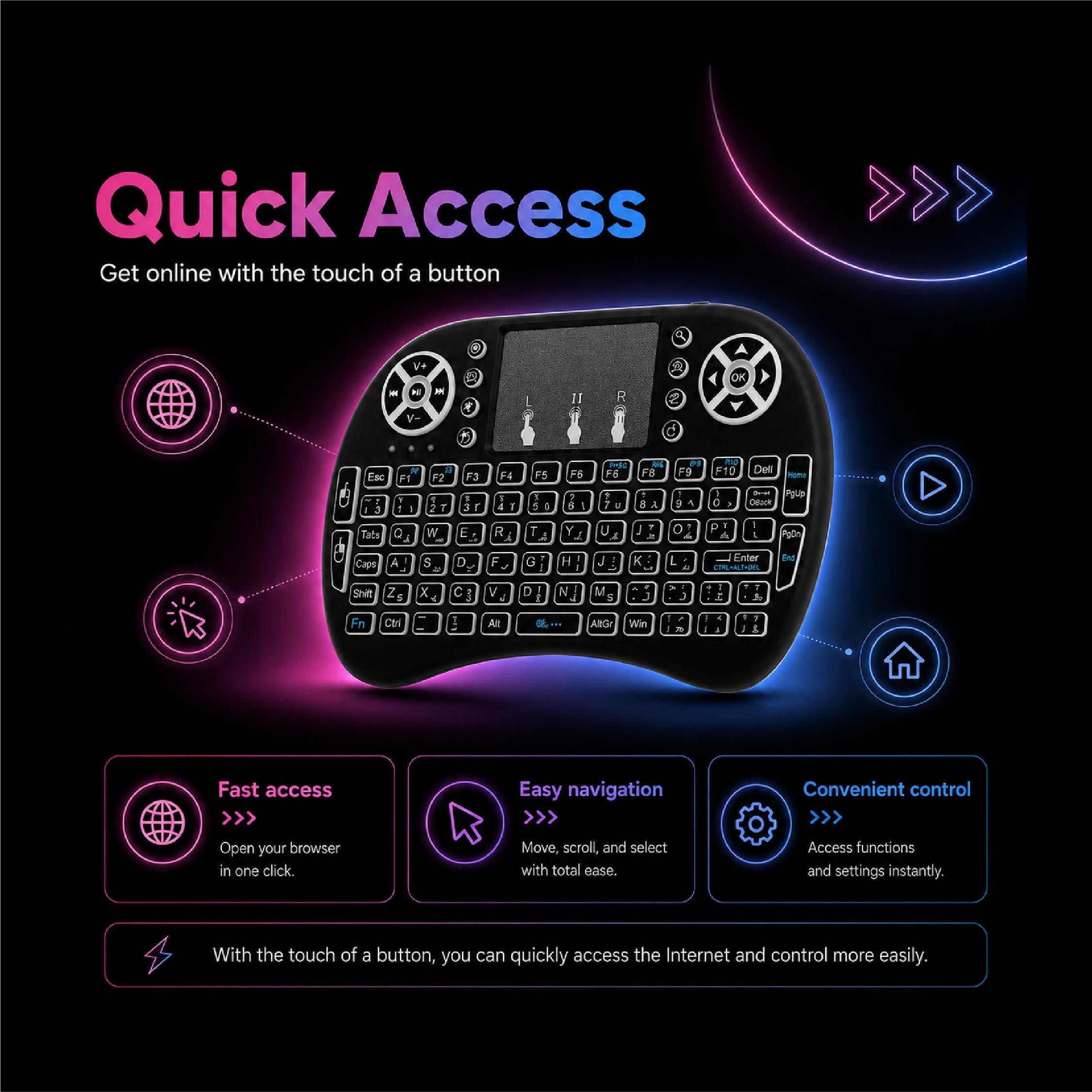 Air Keyboard i8 - DCTB
