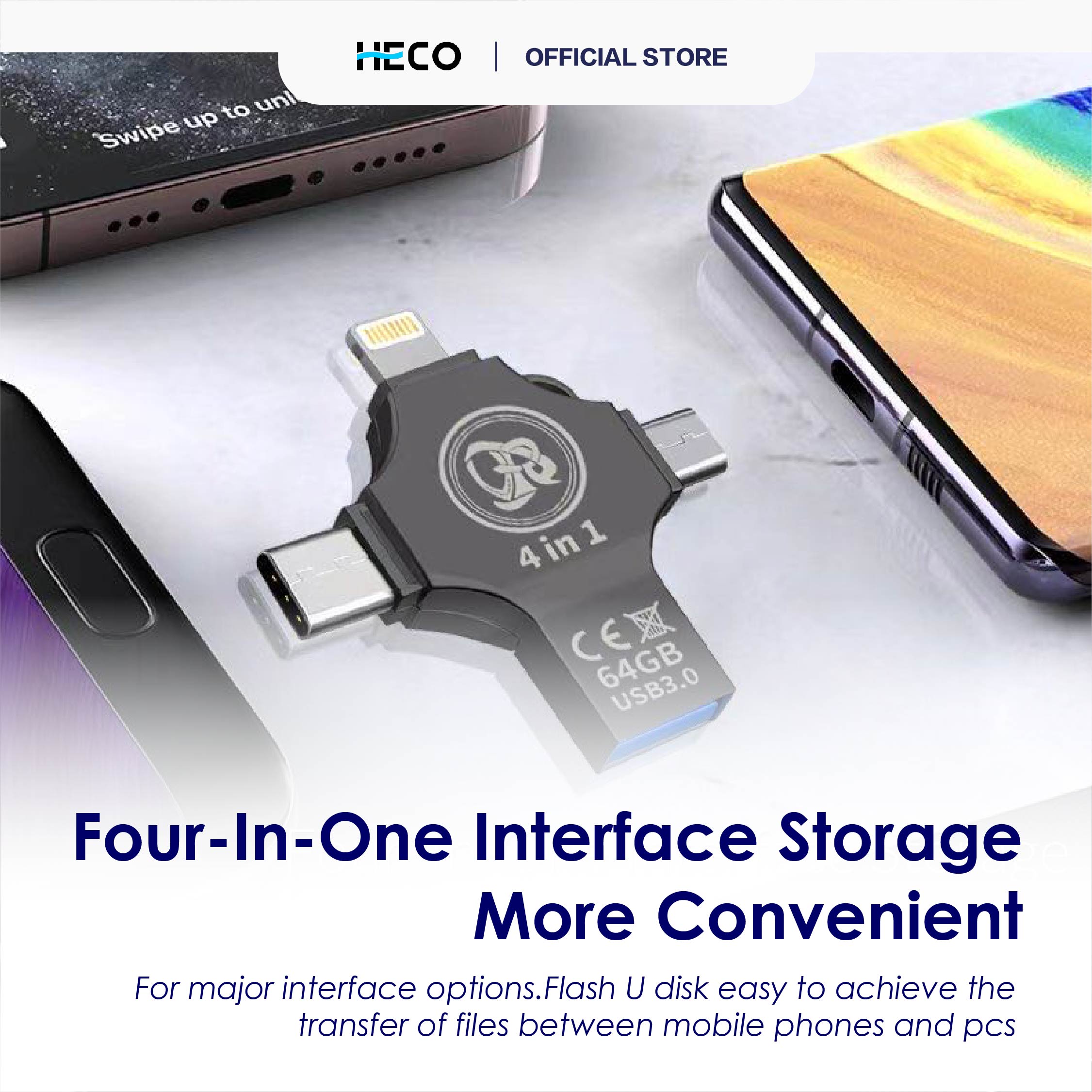 Heco 4 In 1 Flash U Disk USB 3.0