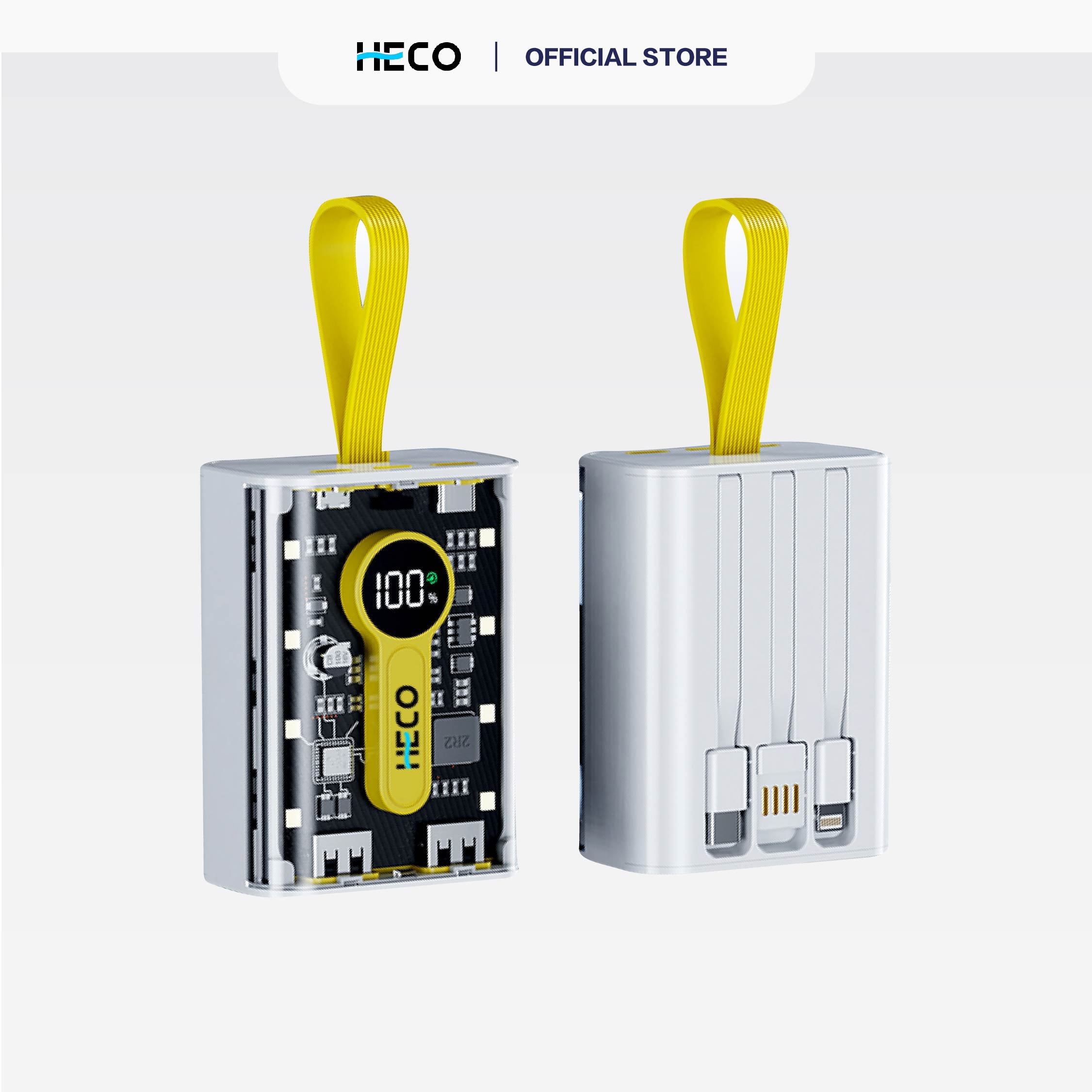 Heco Fast Charge Powerbank With Light 10000mah