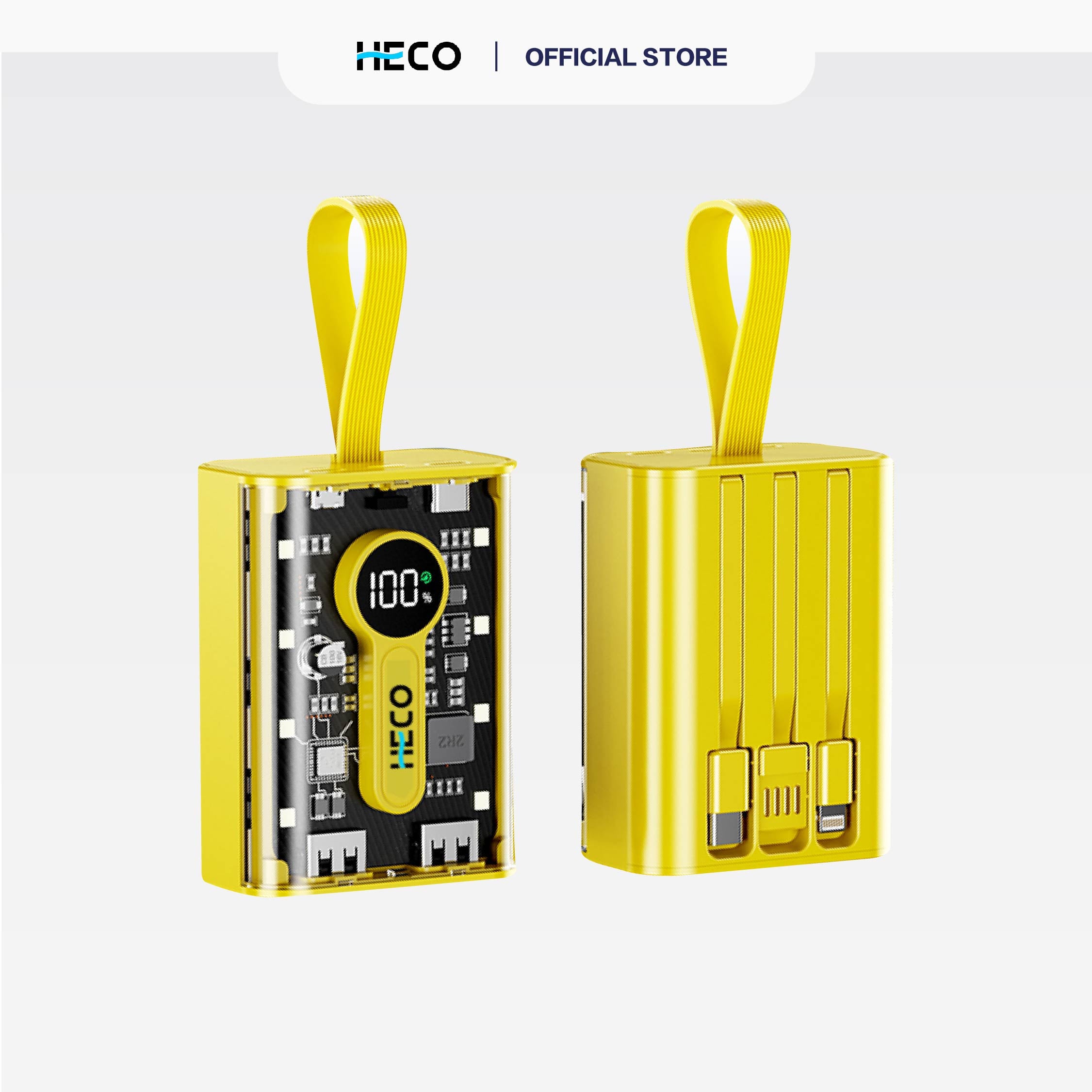 Heco Fast Charge Powerbank With Light 10000mah