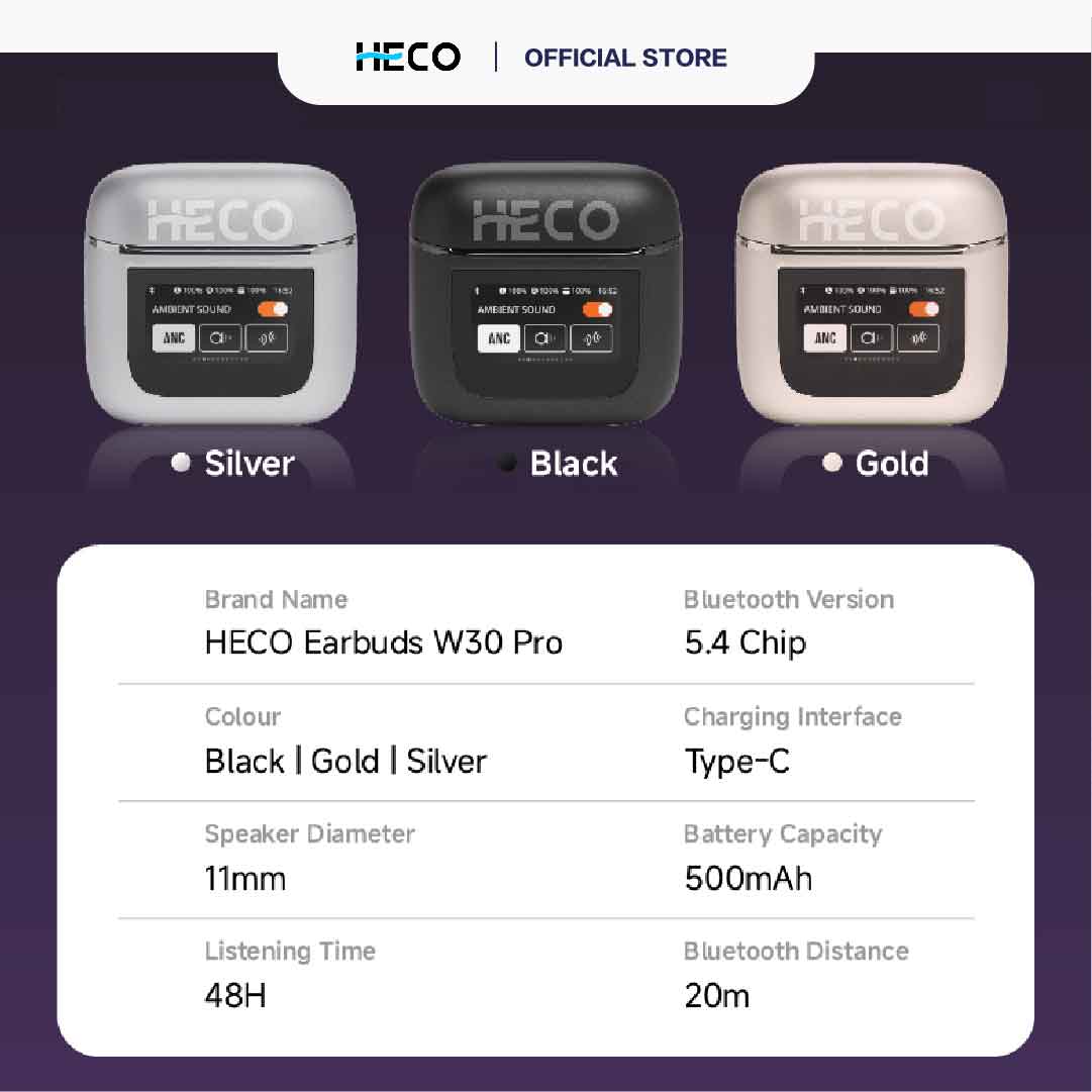 Heco W30 Pro Anc Earbuds