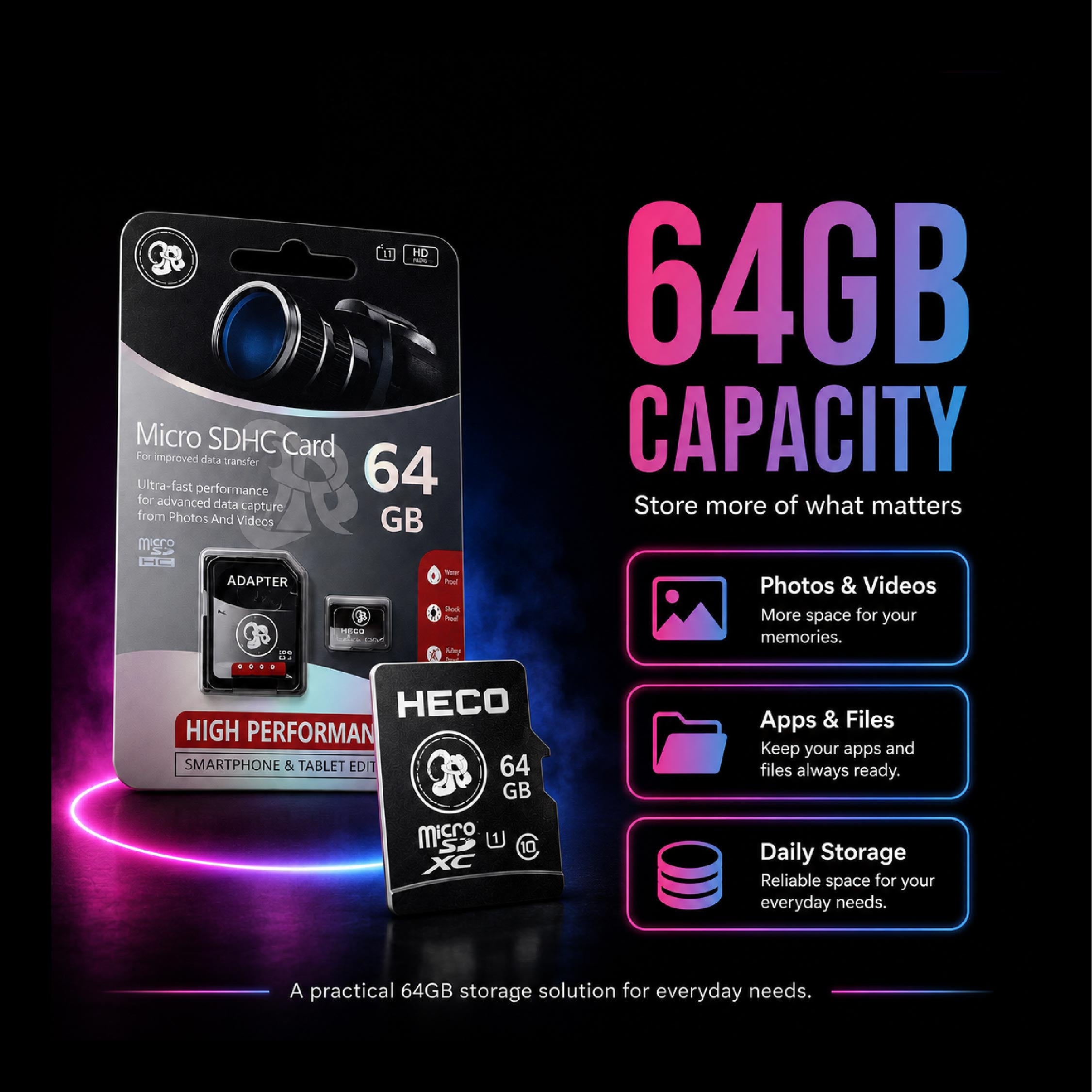 Heco 64GB Micro SD Card｜Class 10 - DCTB