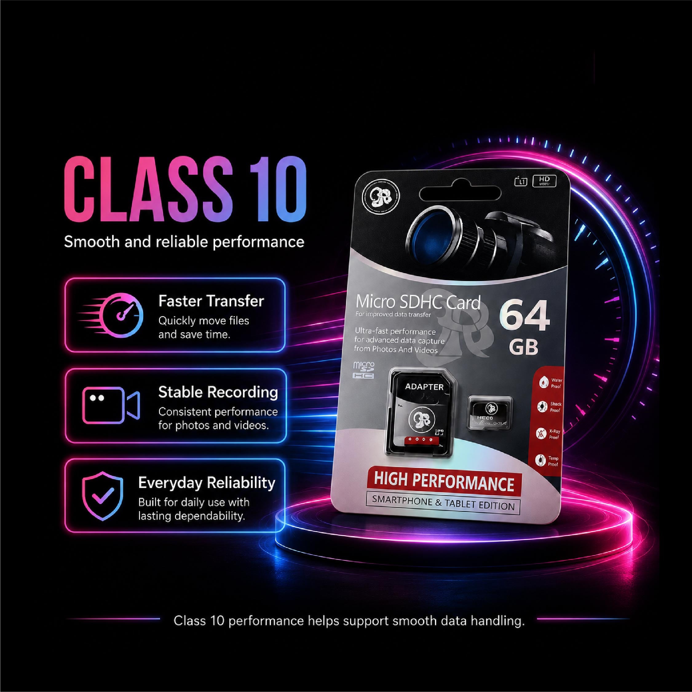 Heco 64GB Micro SD Card｜Class 10 - DCTB