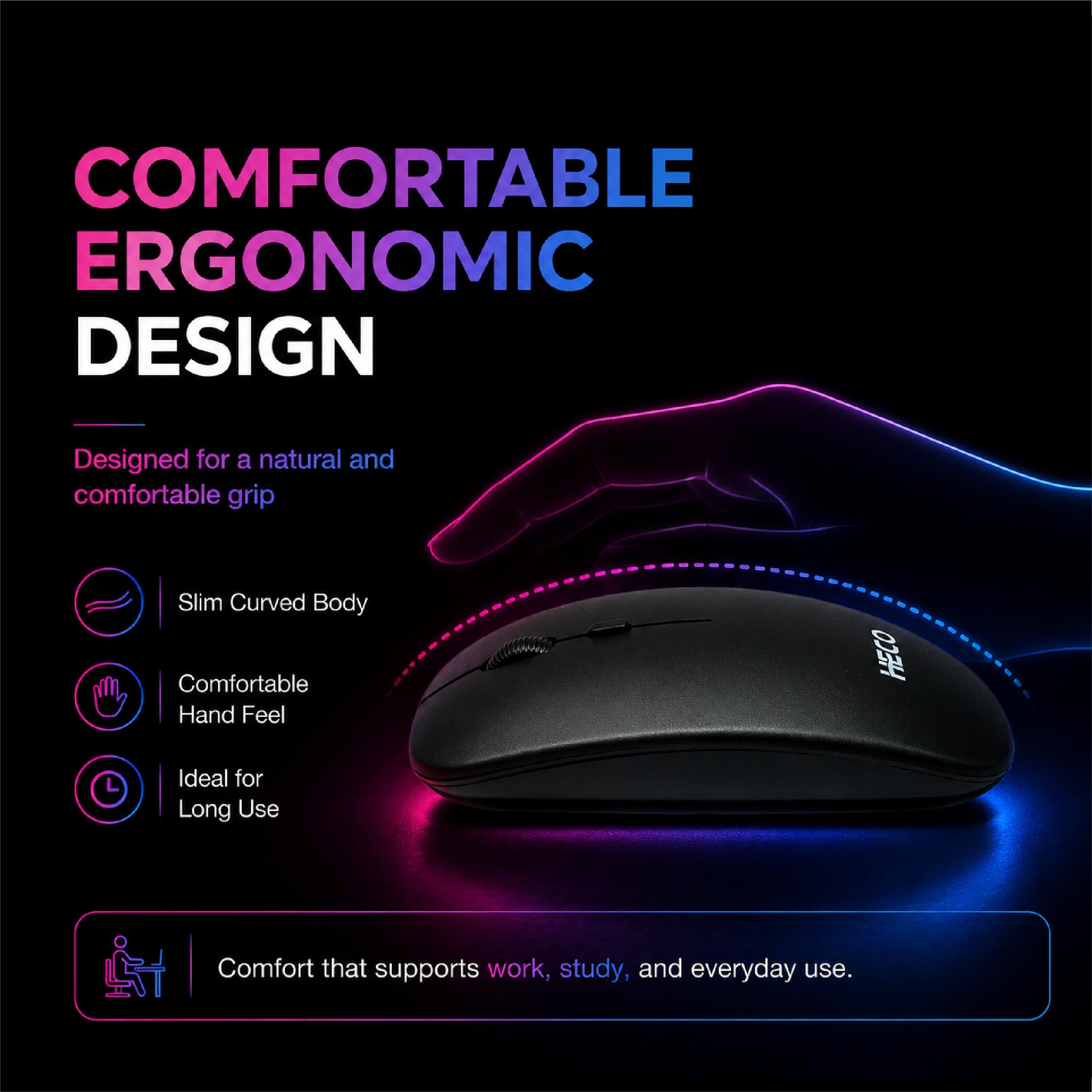 Heco Bluetooth Wireless Mouse - DCTB
