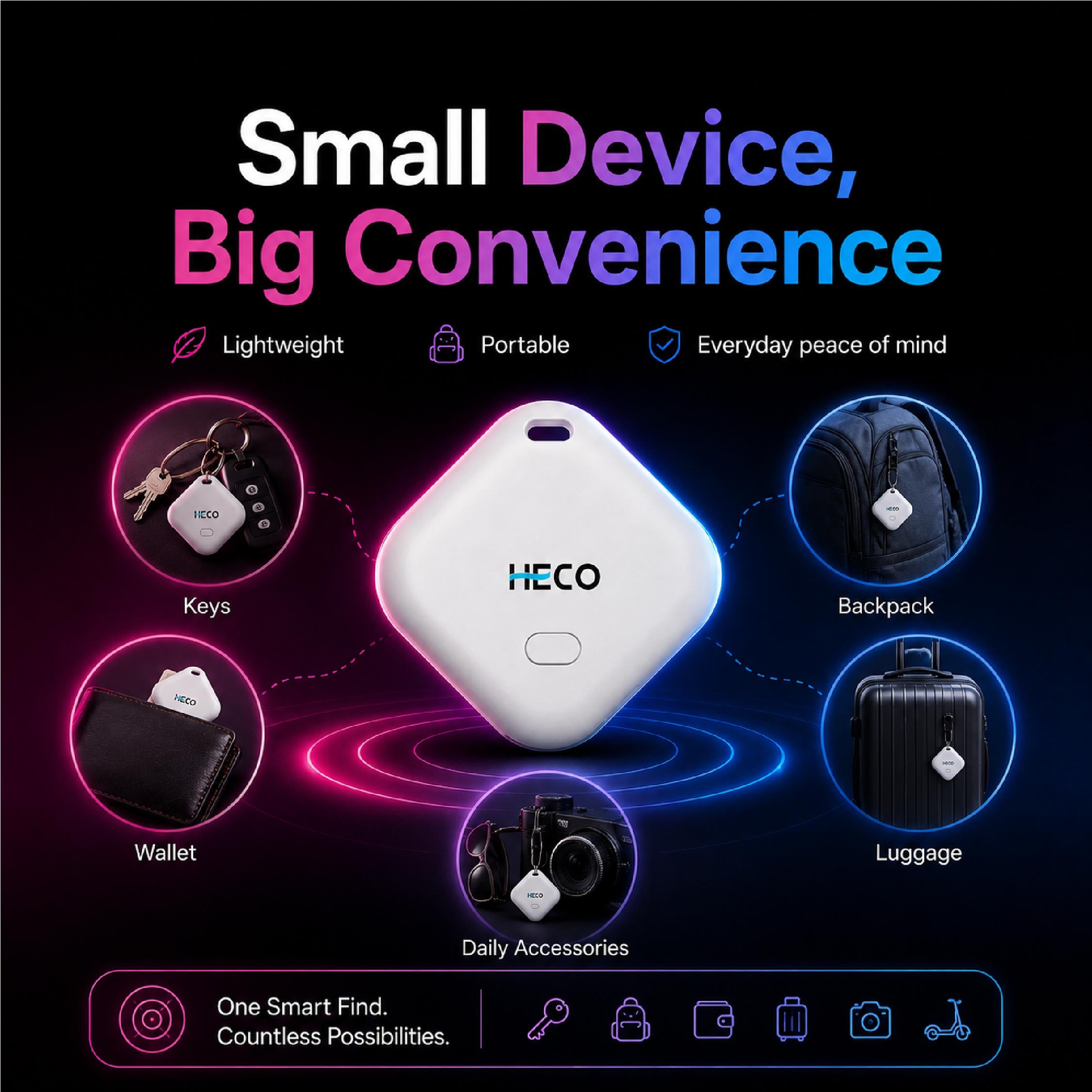 Heco Smart Find with IOS & Android - DCTB