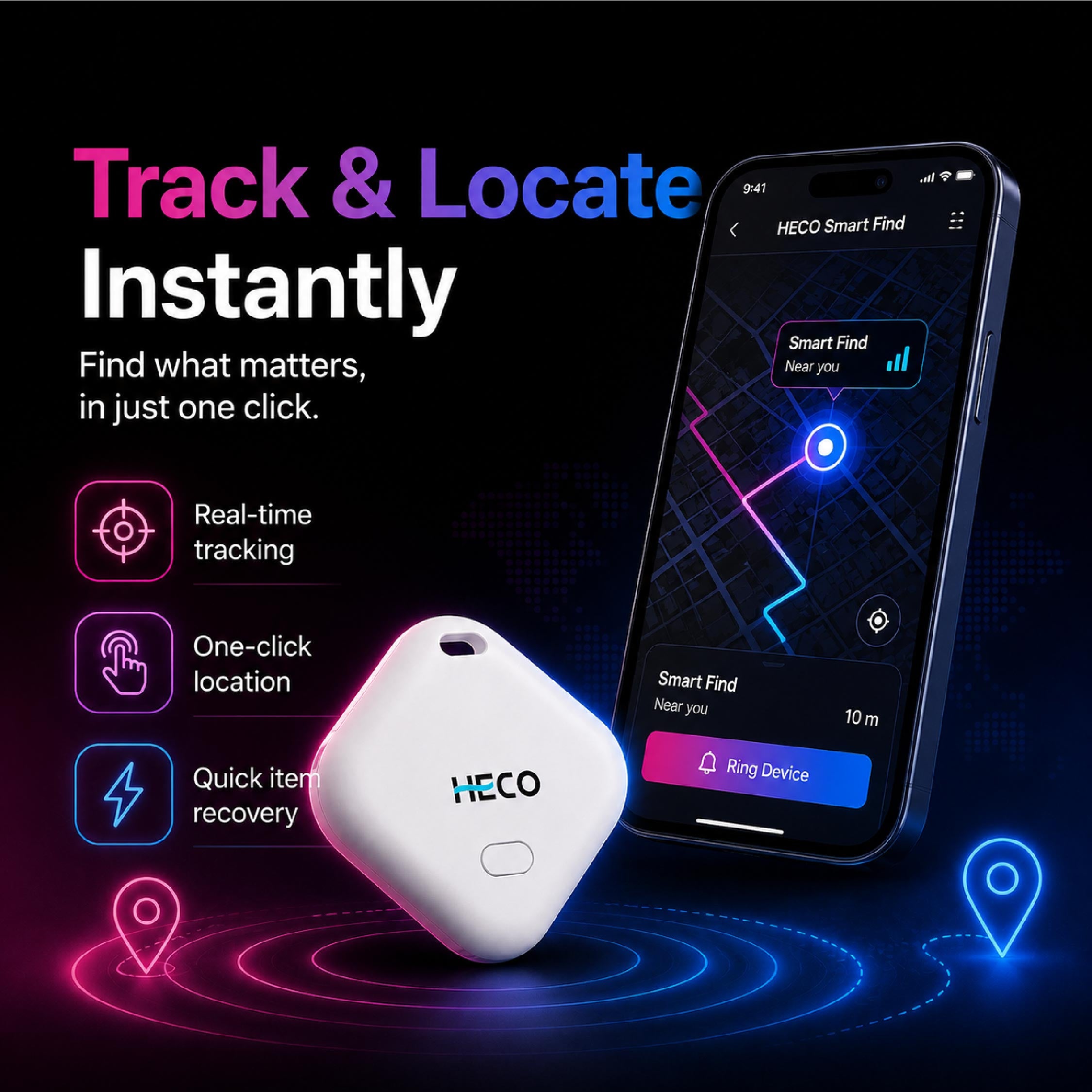 Heco Smart Find with IOS & Android - DCTB