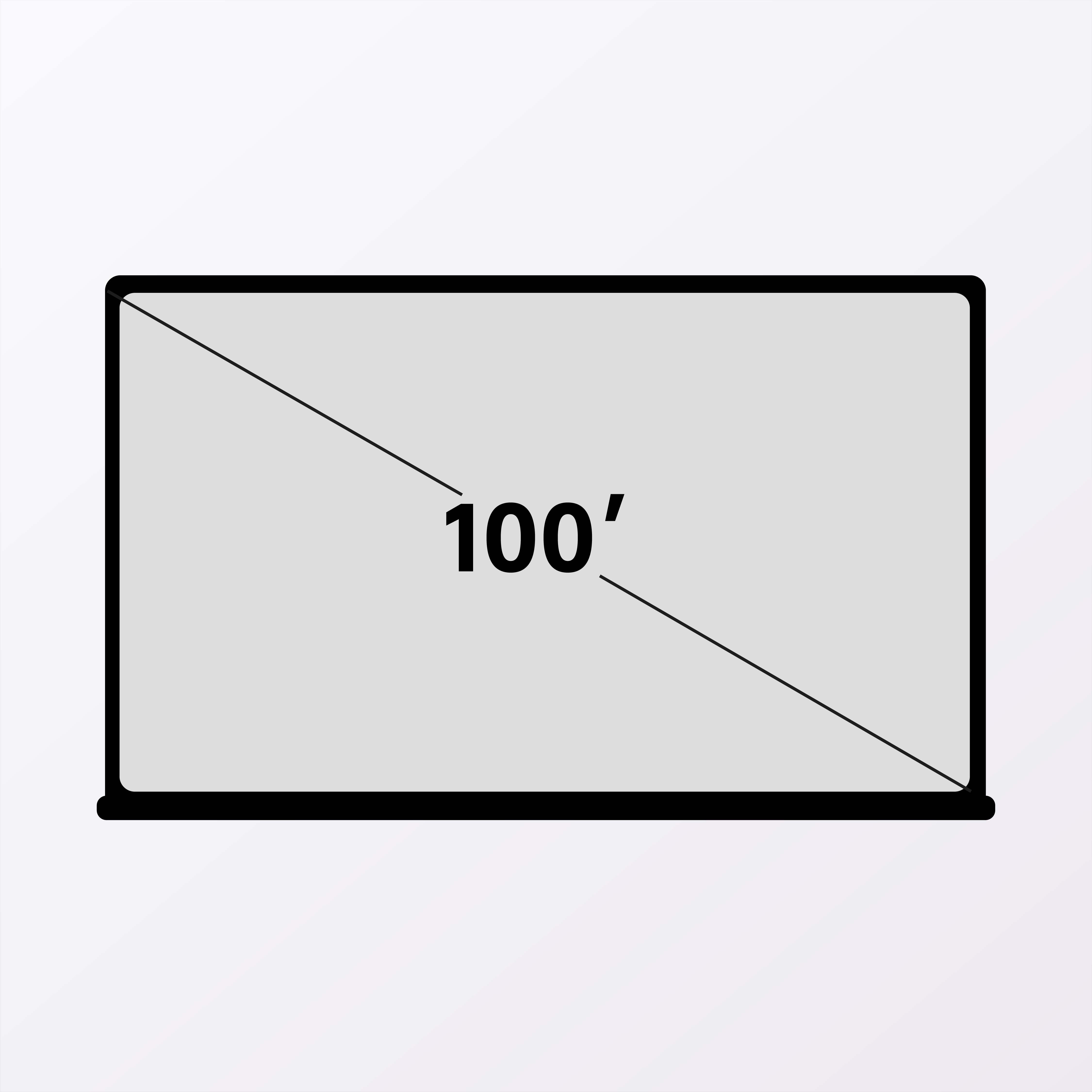 Heco 100” Inch Anti-Light Grey Projector Screen - DCTB