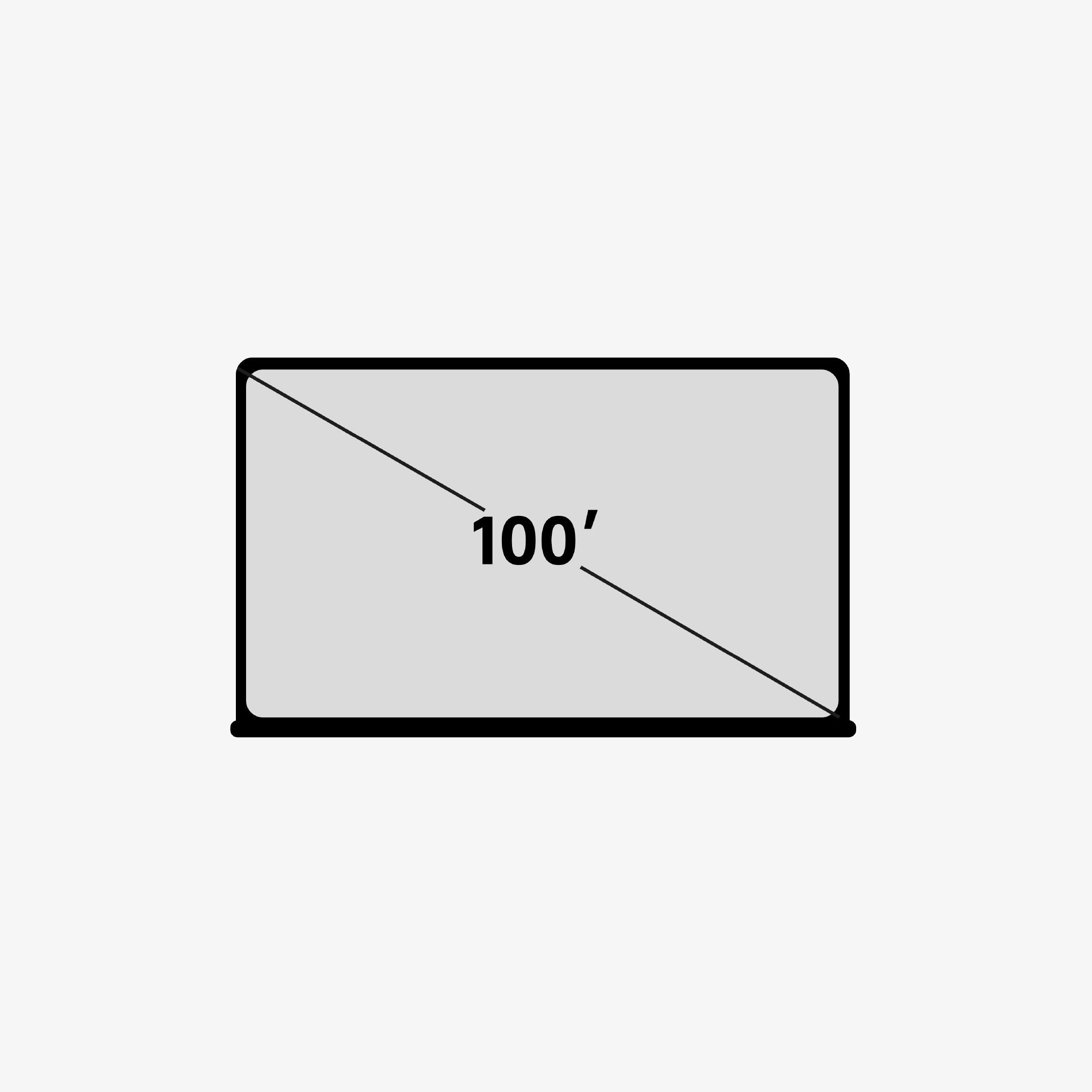 Heco 100” Inch Anti-Light Grey Projector Screen