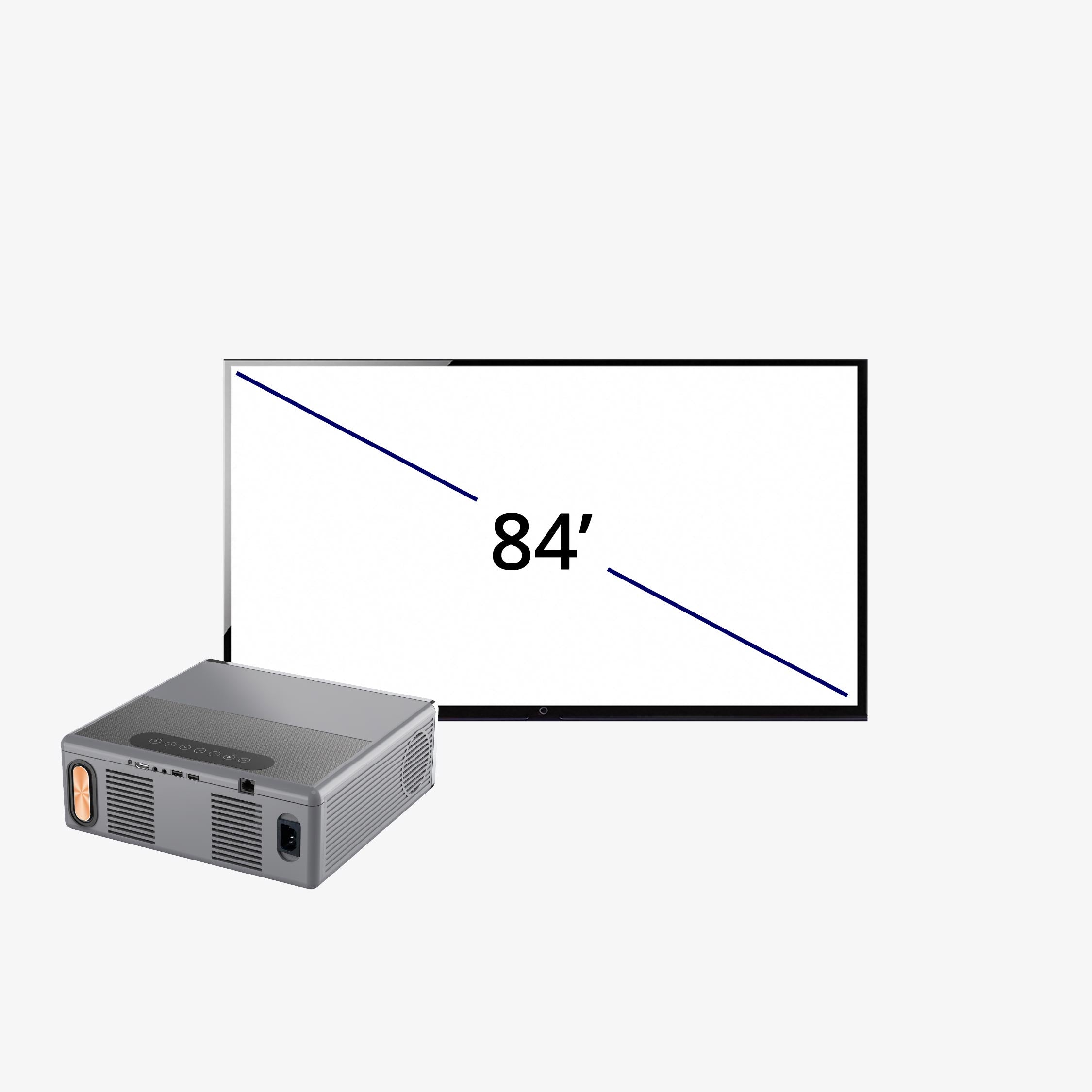 Heco 84” Inch Cinema-Grade Nano Anti-Light Screen